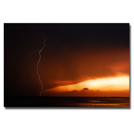 Kurt Shaffer 'Lightning Sunset III' Canvas Art,30x47